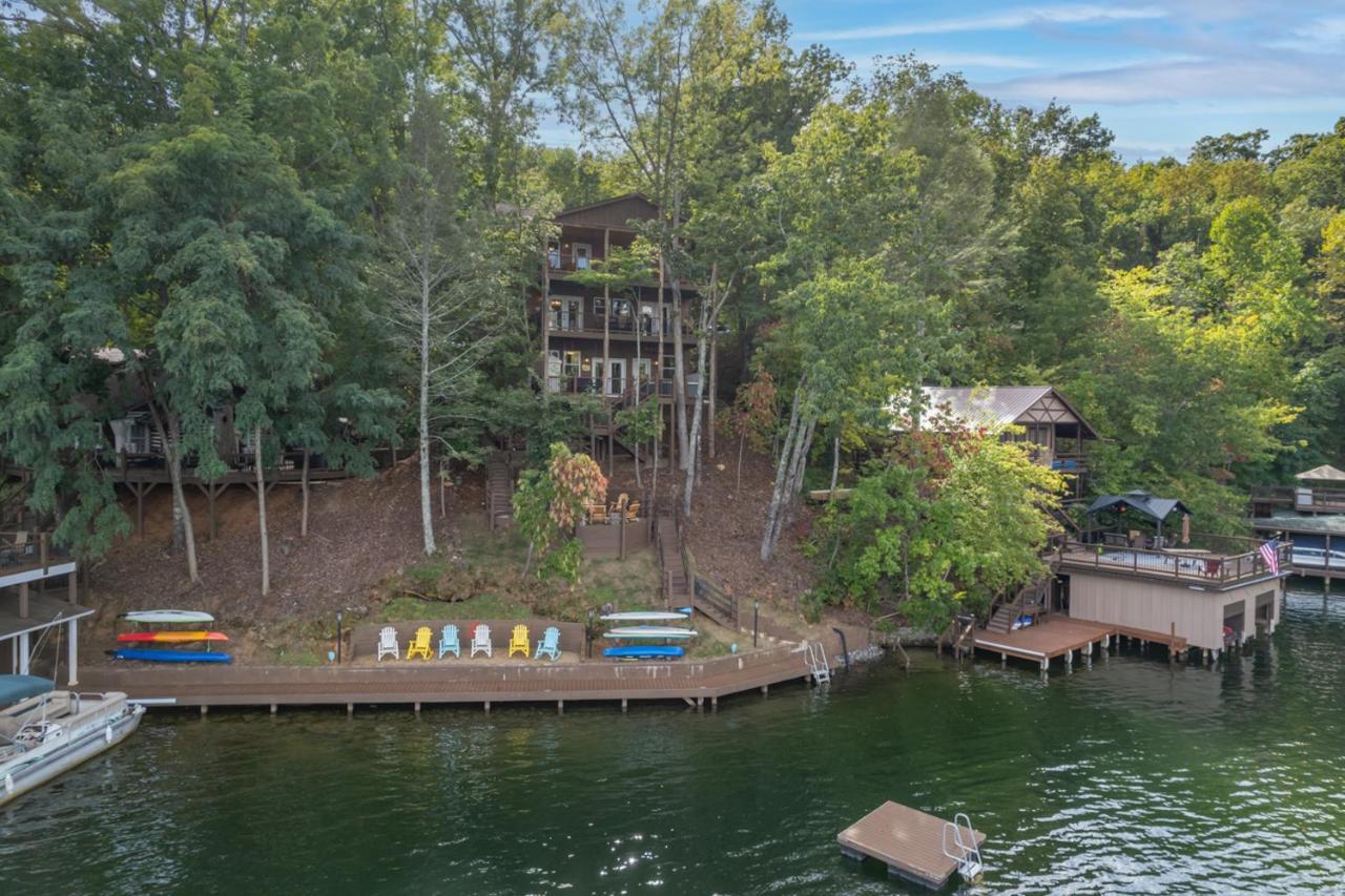 Russell'S Fort At White Oak Point: Historical Cabin On Lake Lure, Luxury, Direct Lake Access! Villa Eksteriør billede