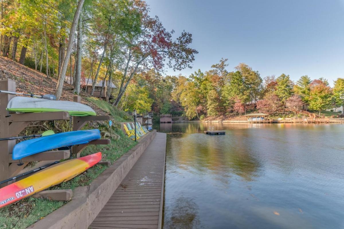 Russell'S Fort At White Oak Point: Historical Cabin On Lake Lure, Luxury, Direct Lake Access! Villa Eksteriør billede