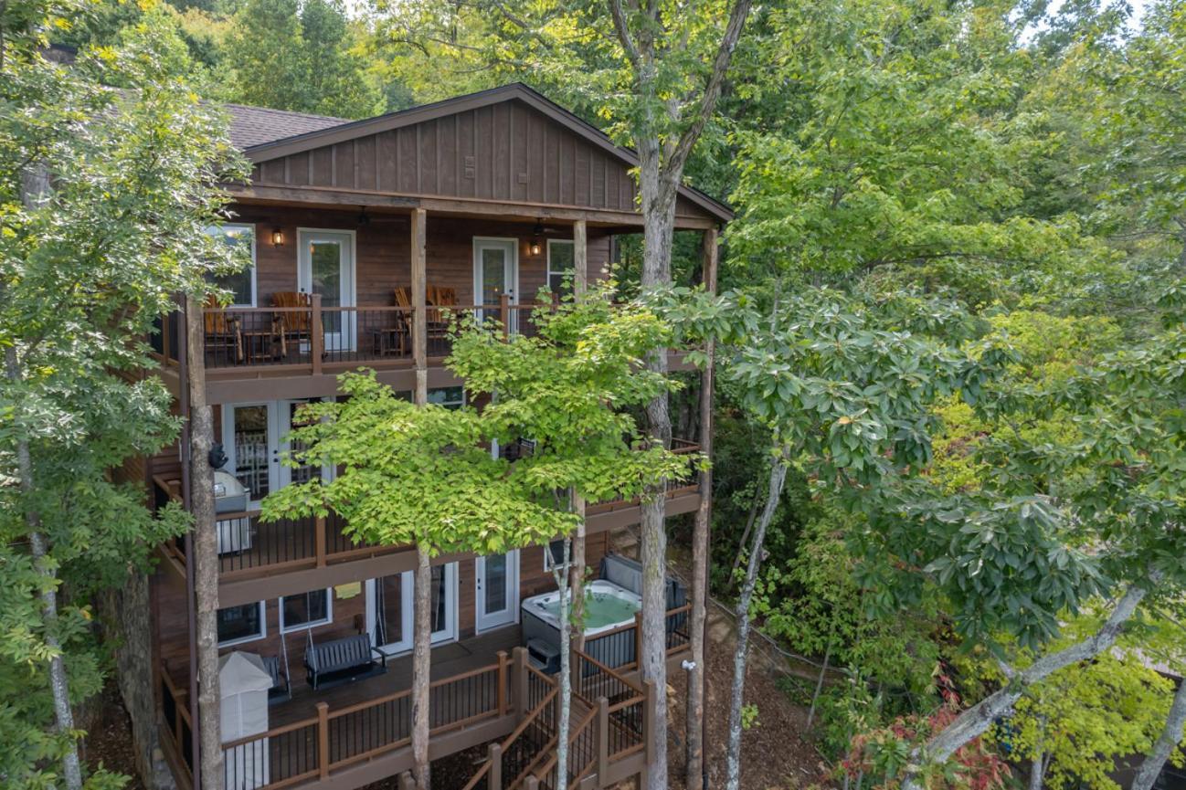Russell'S Fort At White Oak Point: Historical Cabin On Lake Lure, Luxury, Direct Lake Access! Villa Eksteriør billede